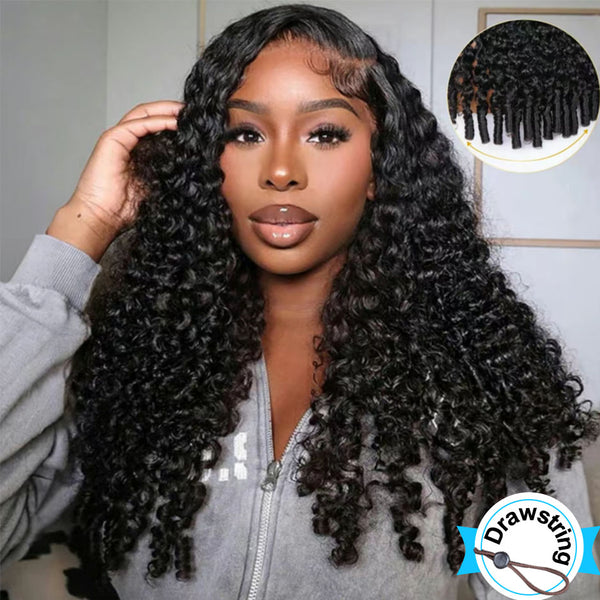 MORE FACE M-cap Burmese Curly Wear Go Wigs Pre Cut 9x6 HD Lace Bleached Knots Glueless Wigs Human Hair Tiny Knots Pre Plucked Hairline