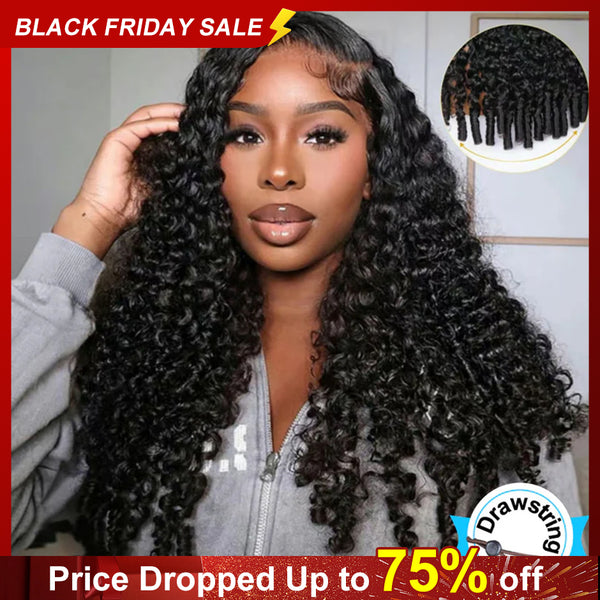 MORE FACE M-cap Burmese Curly Wear Go Wigs Pre Cut 9x6 HD Lace Bleached Knots Glueless Wigs Human Hair Tiny Knots Pre Plucked Hairline