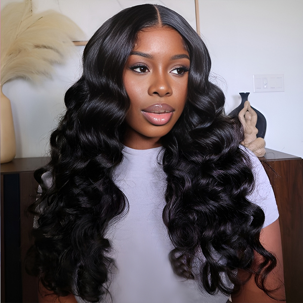 MORE FACE Pre-bleached Ocean Wave Wear Go Glueless Wig 7x5 Pre-cut HD Lace Pre-plucked