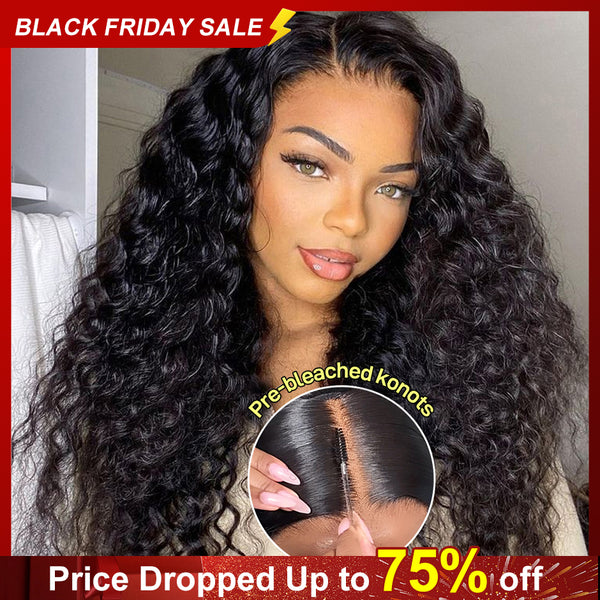 MORE FACE Noeuds pré-blanchis Wear Go Water Wave Perruque 6x4 Pré-coupée HD Perruque sans colle Pré-plumée Prêt à porter Aucune compétence nécessaire